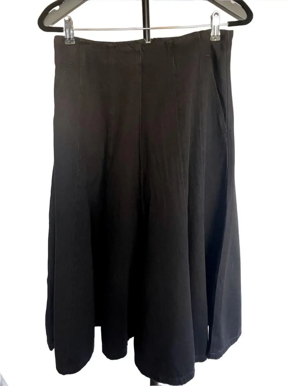Madewell Airy Denim Circle Skirt Black A-Line Size 28 New With Tags